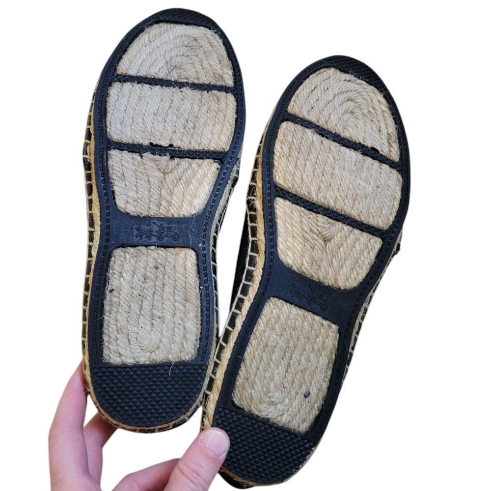COACH Rhodelle Leather Espadrilles 9.5B Excellent Condition - Picture 3 of 6